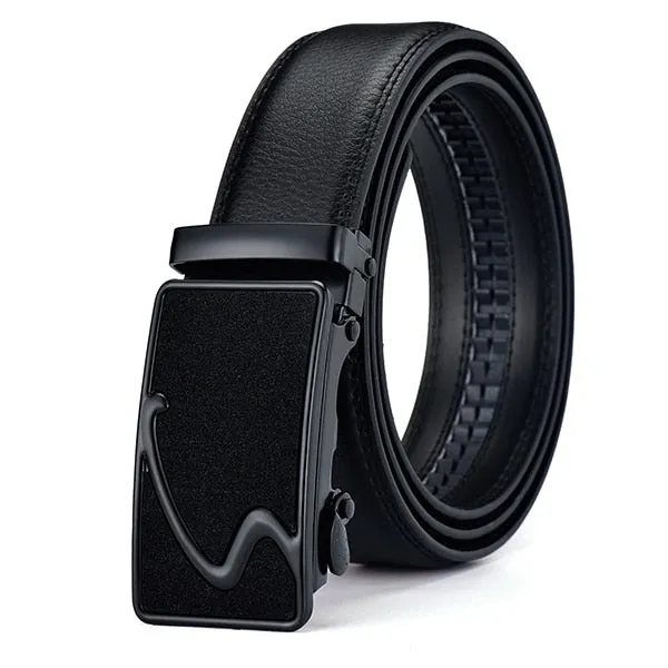 Genuine Leather Automatic Male Cummerbunds Leather Belt For Men