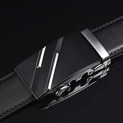 Genuine Leather Automatic Male Cummerbunds Leather Belt For Men