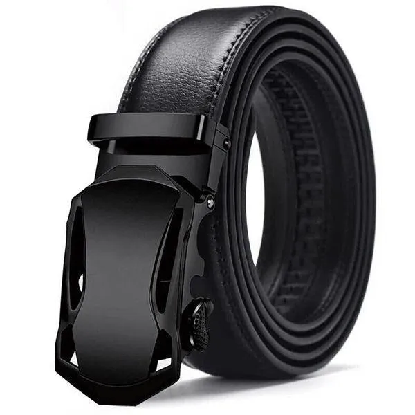 Genuine Leather Automatic Male Cummerbunds Leather Belt For Men