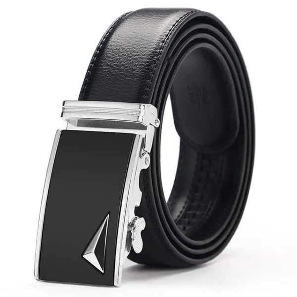 Genuine Leather Automatic Male Cummerbunds Leather Belt For Men