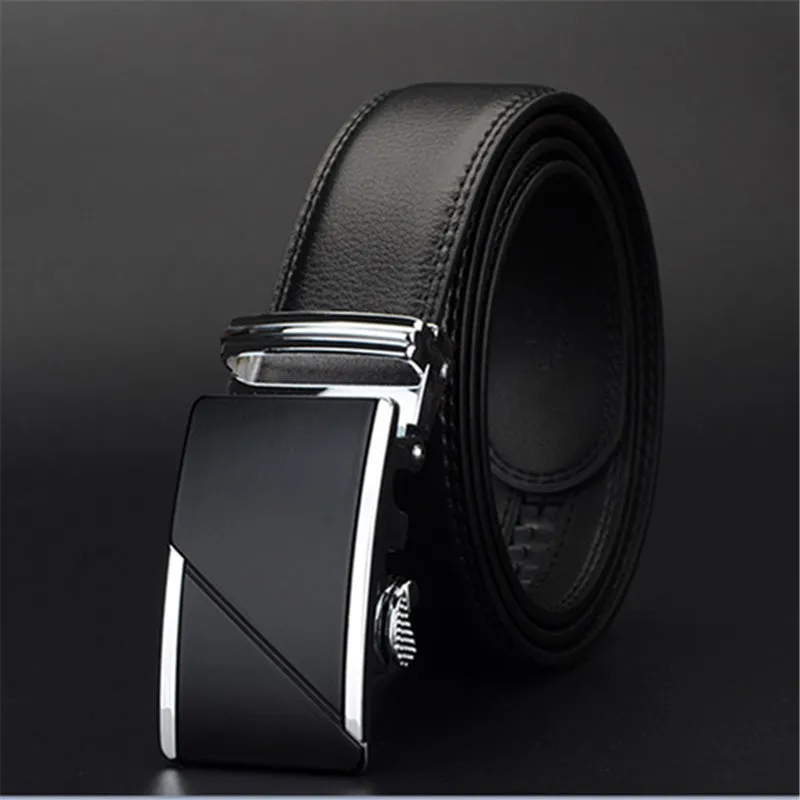 Genuine Leather Automatic Ratchet Buckle Belts