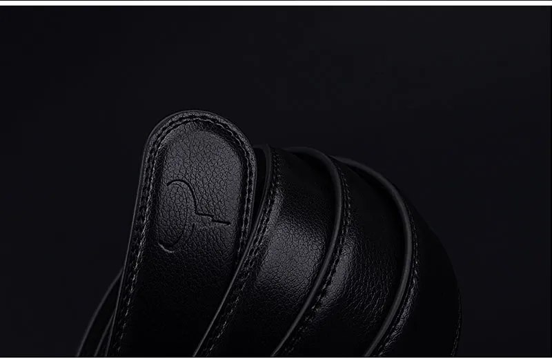 Genuine Leather Automatic Ratchet Buckle Belts