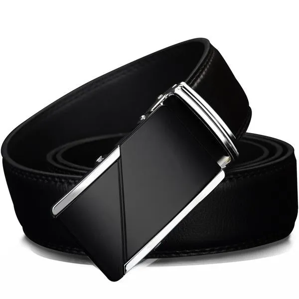 Genuine Leather Automatic Ratchet Buckle Belts