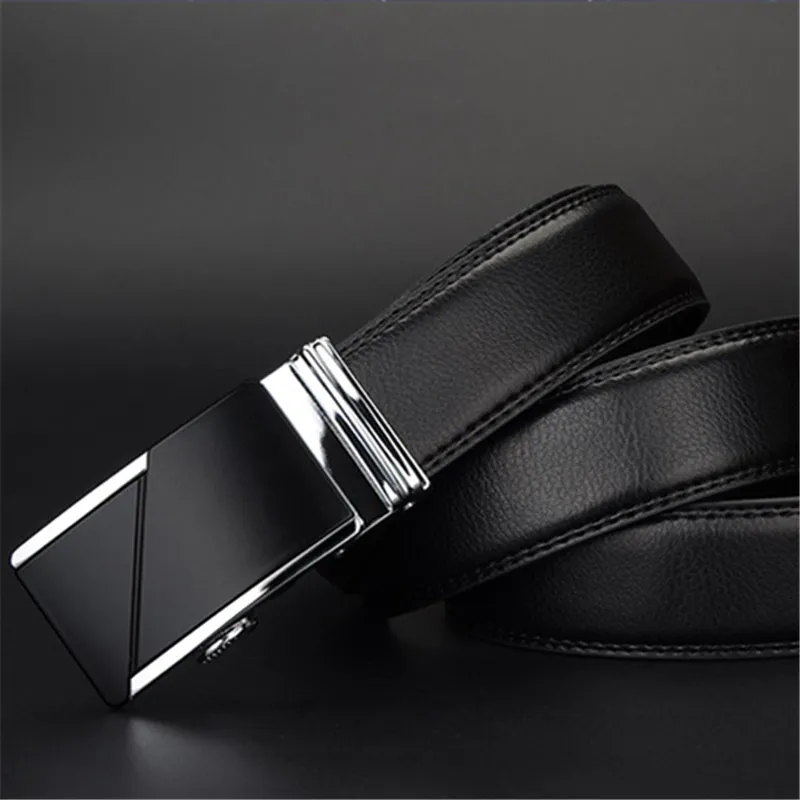 Genuine Leather Automatic Ratchet Buckle Belts
