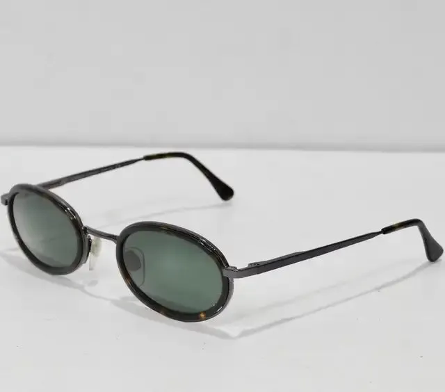 Giorgio Armani 1990s Black Tortoise Sunglasses