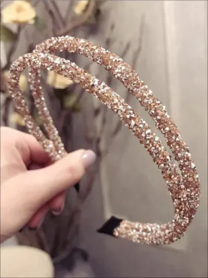 Girls Rhinestone Princess Headband (2 Style Options)