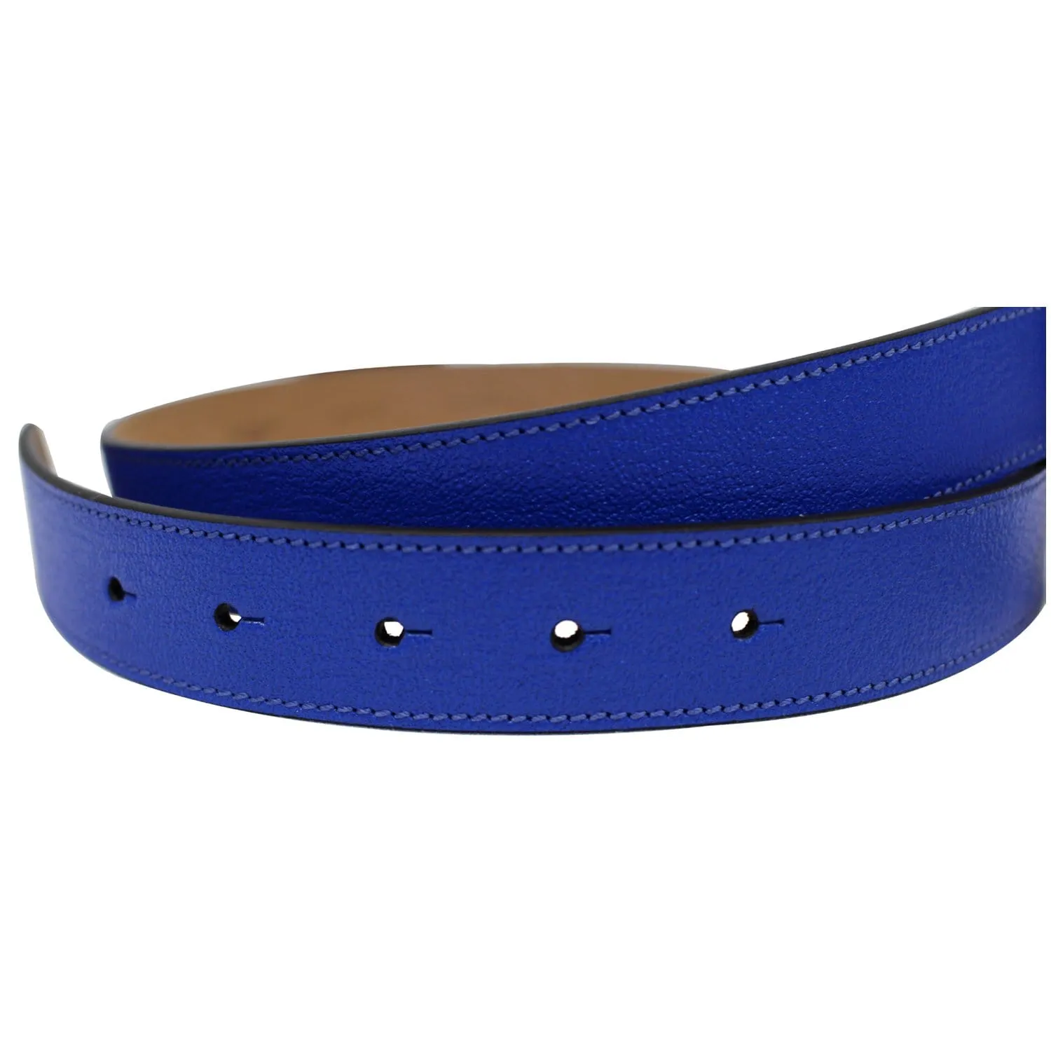 GIVENCHY Double G Logo Buckle Belt Blue Size 38