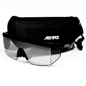 Glossy Black Vintage Mirrored Sunglasses
