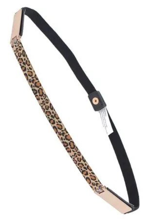 Gold and Leopard Panel Plus Size Belt