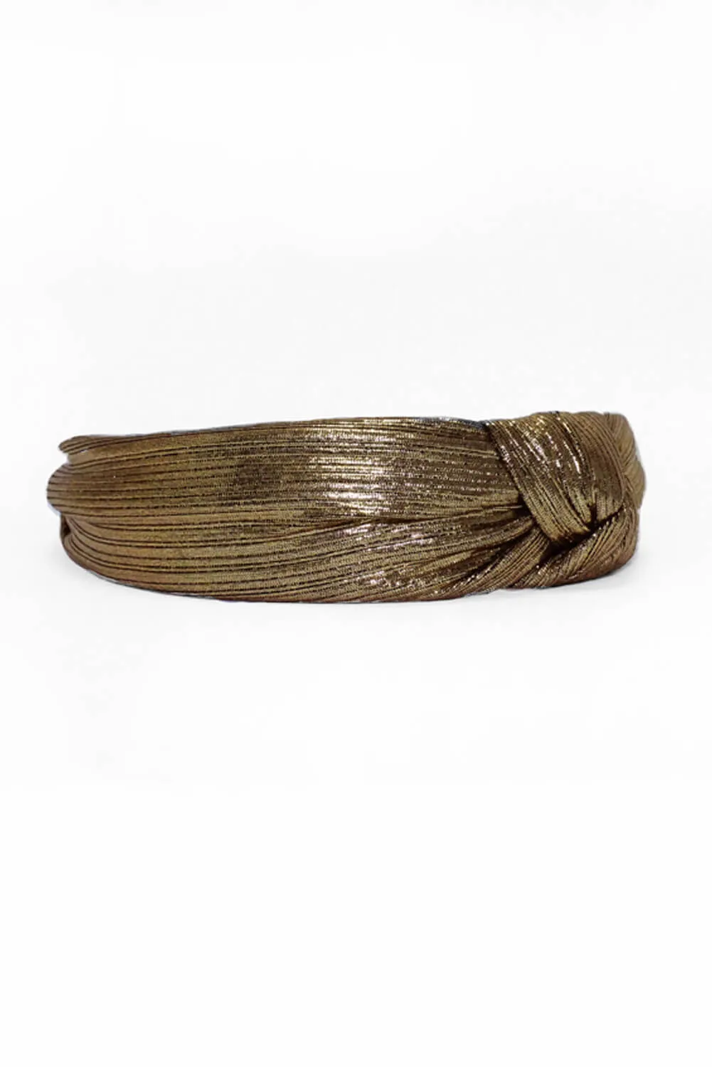 Gold Metallic Knot Headband