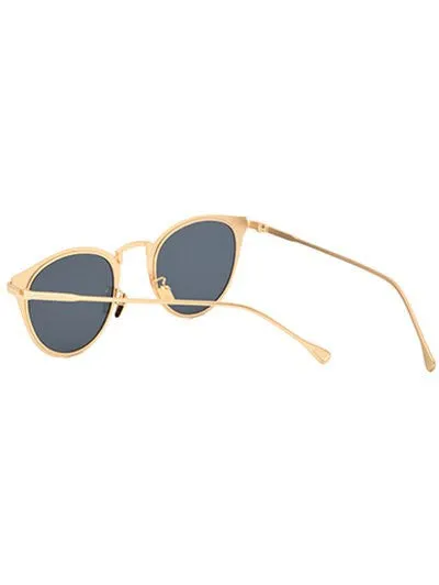 Golden Metal Cat Eye Sunglasses