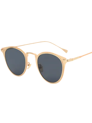 Golden Metal Cat Eye Sunglasses