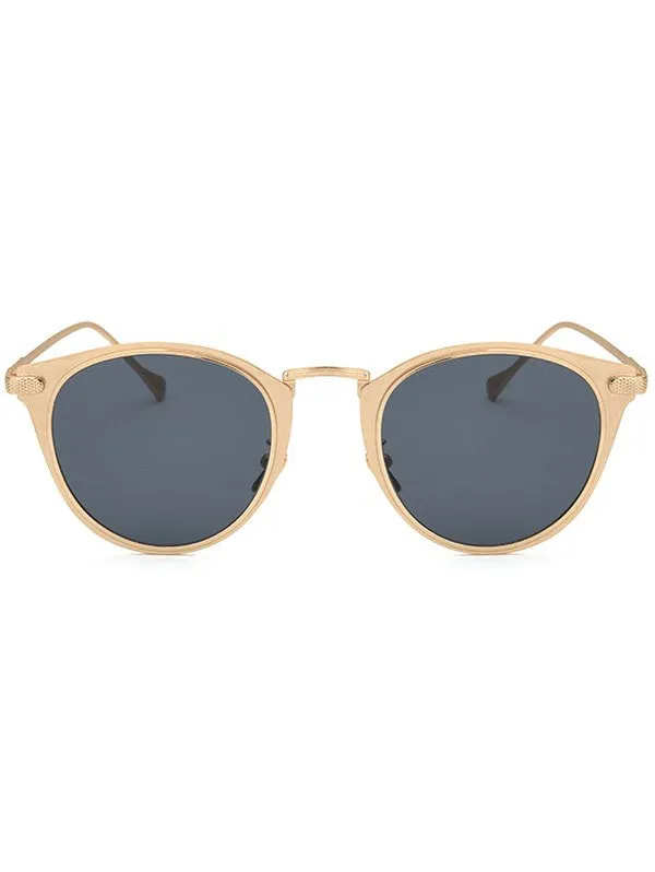 Golden Metal Cat Eye Sunglasses