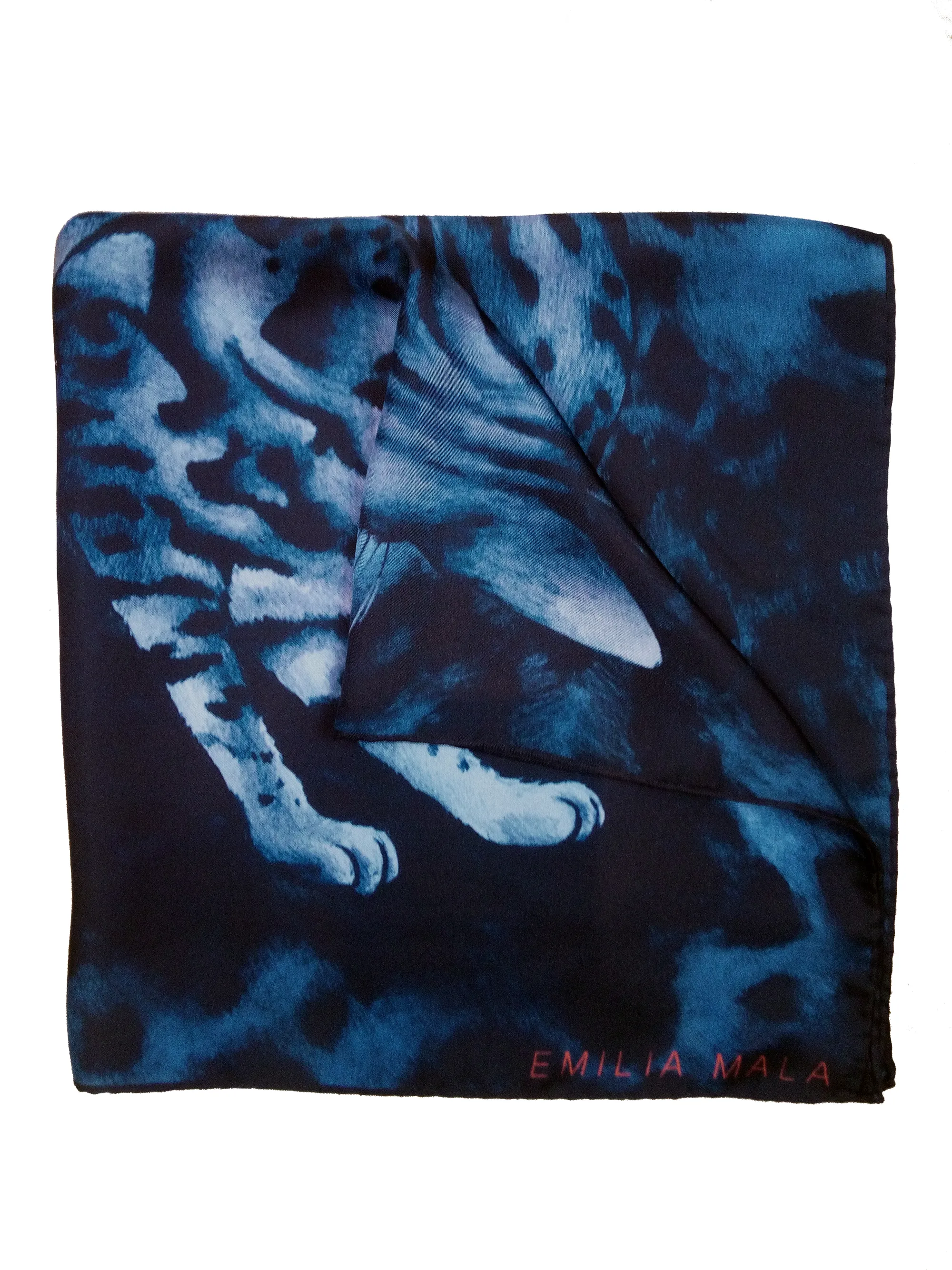 GRAND BENGAL / MIDNIGHT Print Silk Scarf