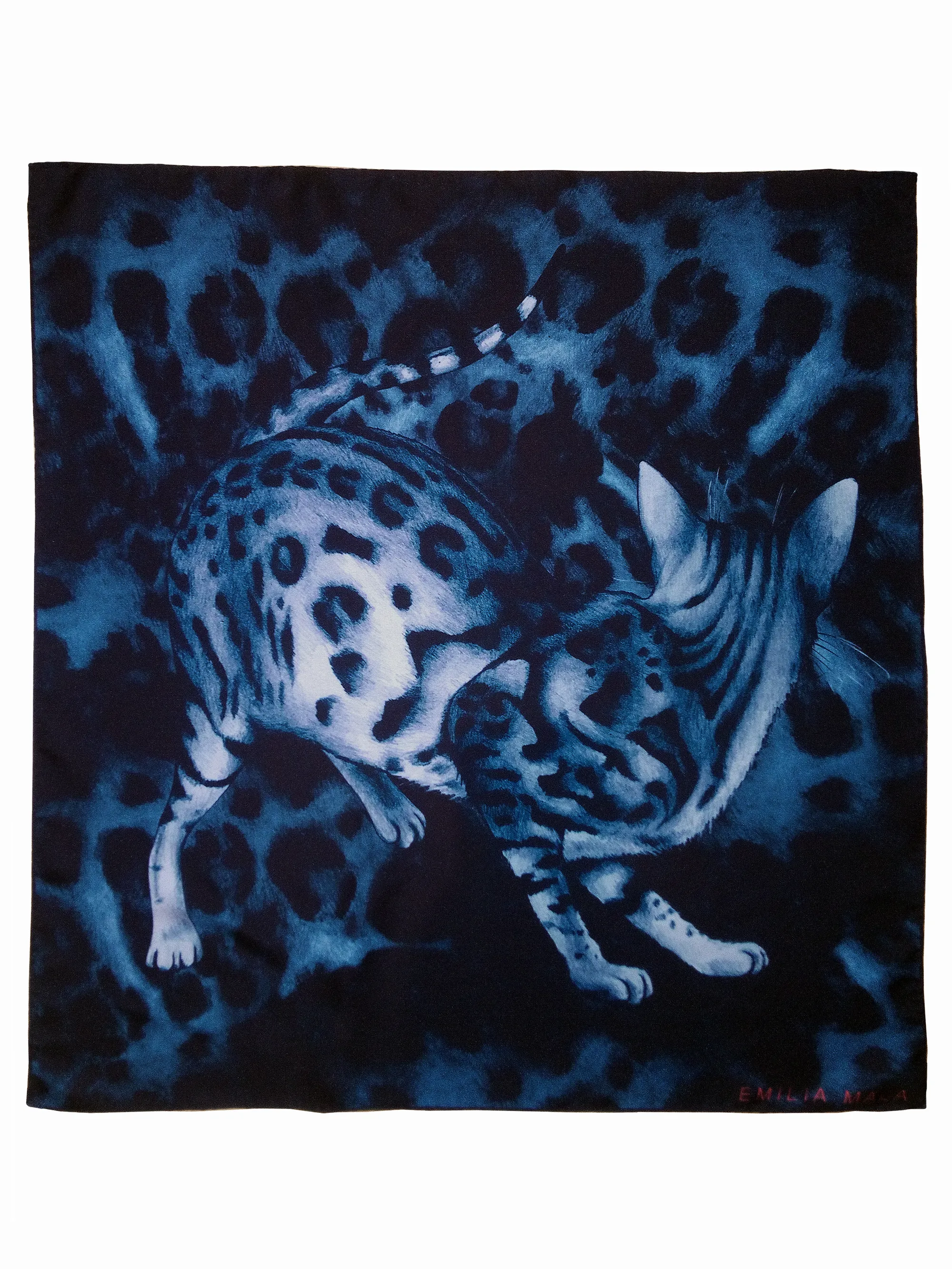 GRAND BENGAL / MIDNIGHT Print Silk Scarf