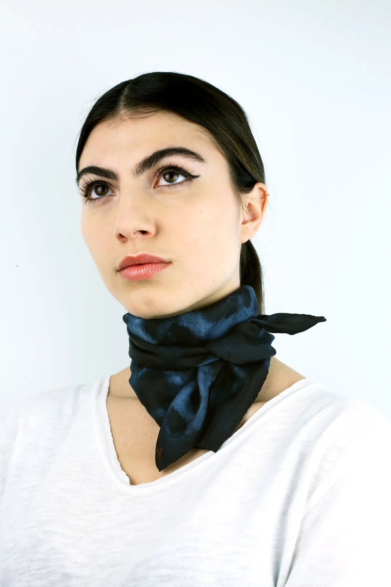 GRAND BENGAL / MIDNIGHT Print Silk Scarf