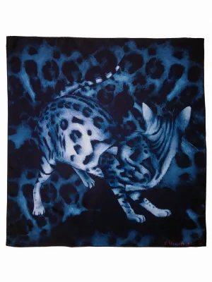 GRAND BENGAL / MIDNIGHT Print Silk Scarf