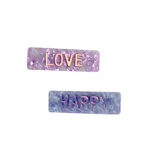 Great Pretenders Happy Love 2pc Hair Clip Set