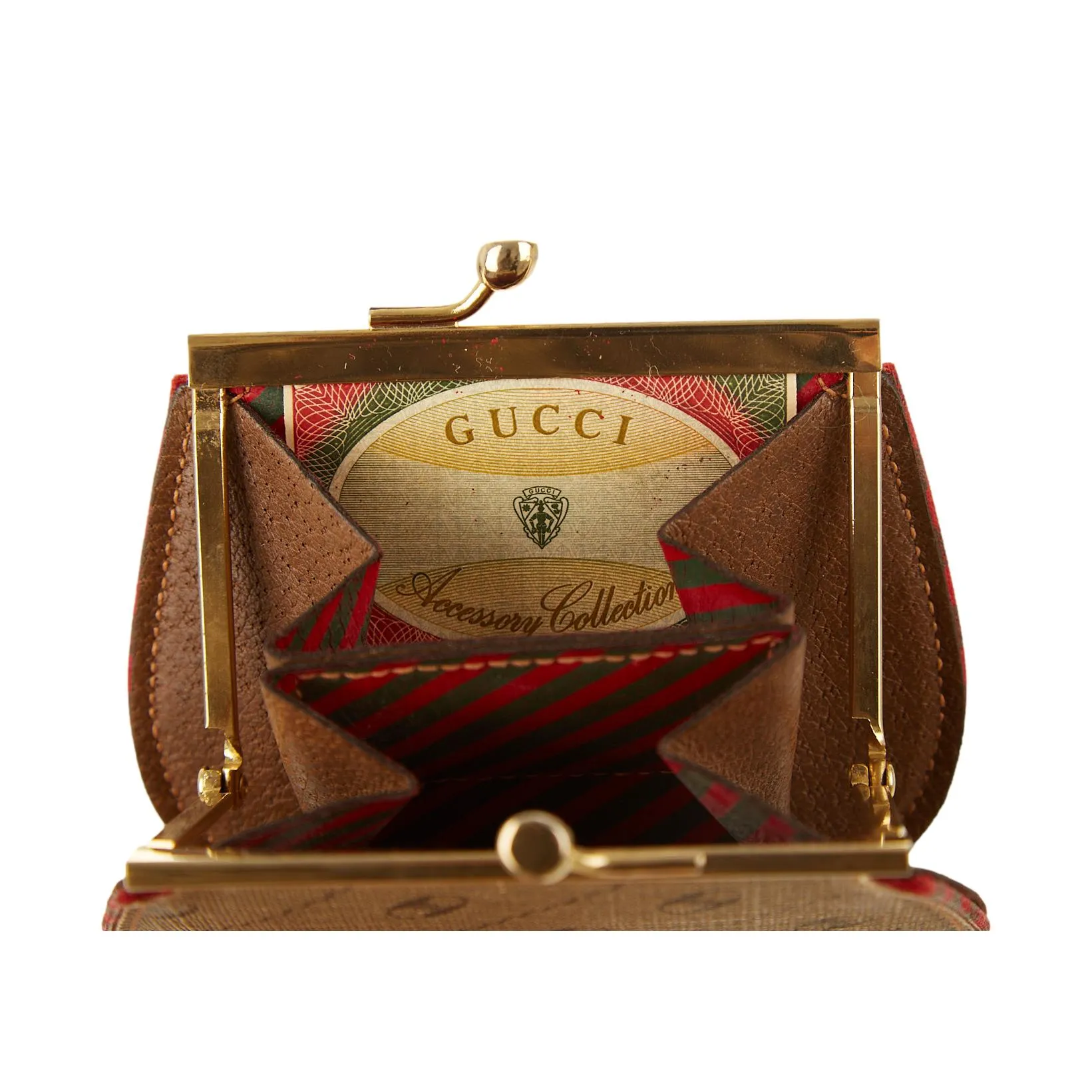 Gucci Brown Kiss Lock Wallet