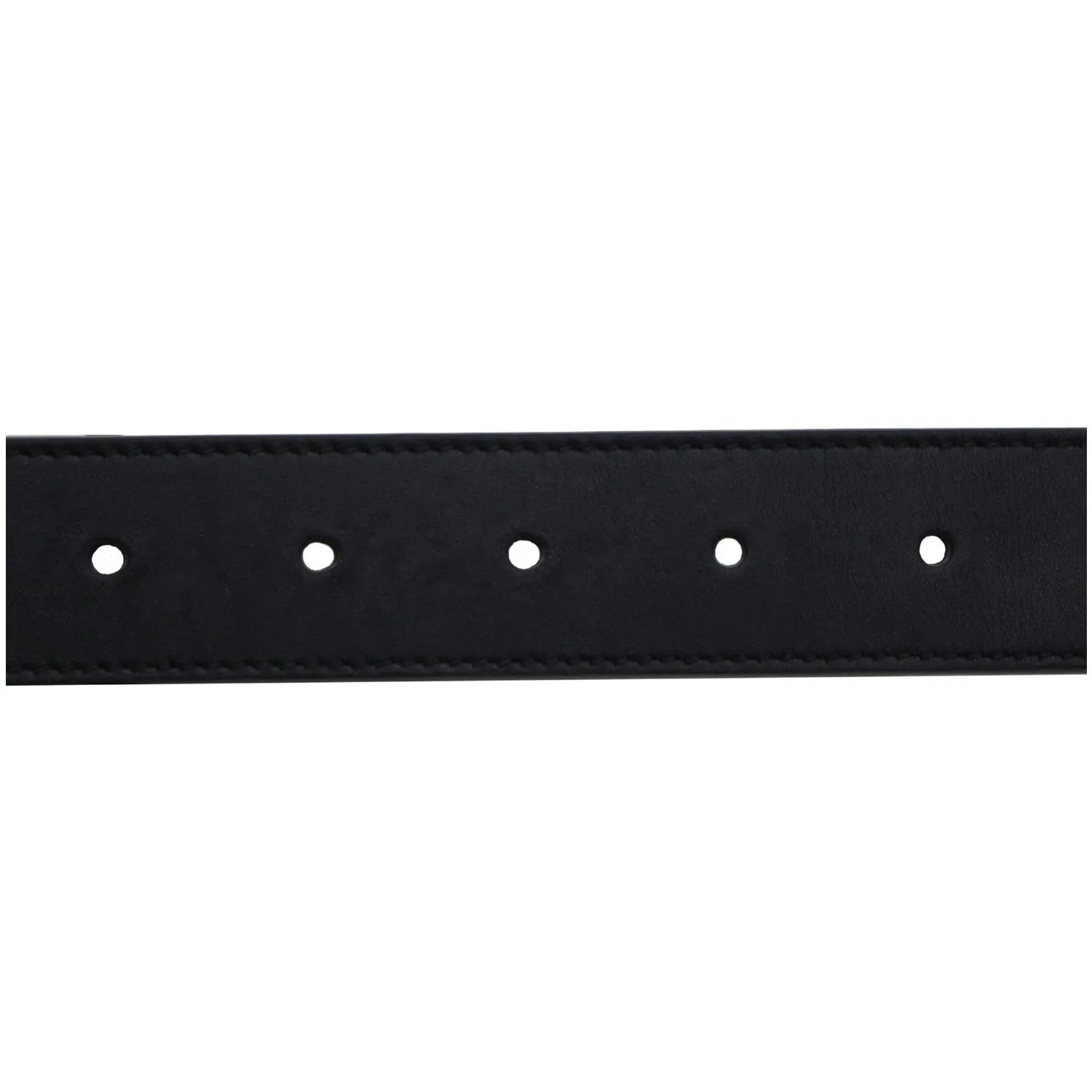 GUCCI Double G Buckle Leather Belt Black 414516 Size 100.40