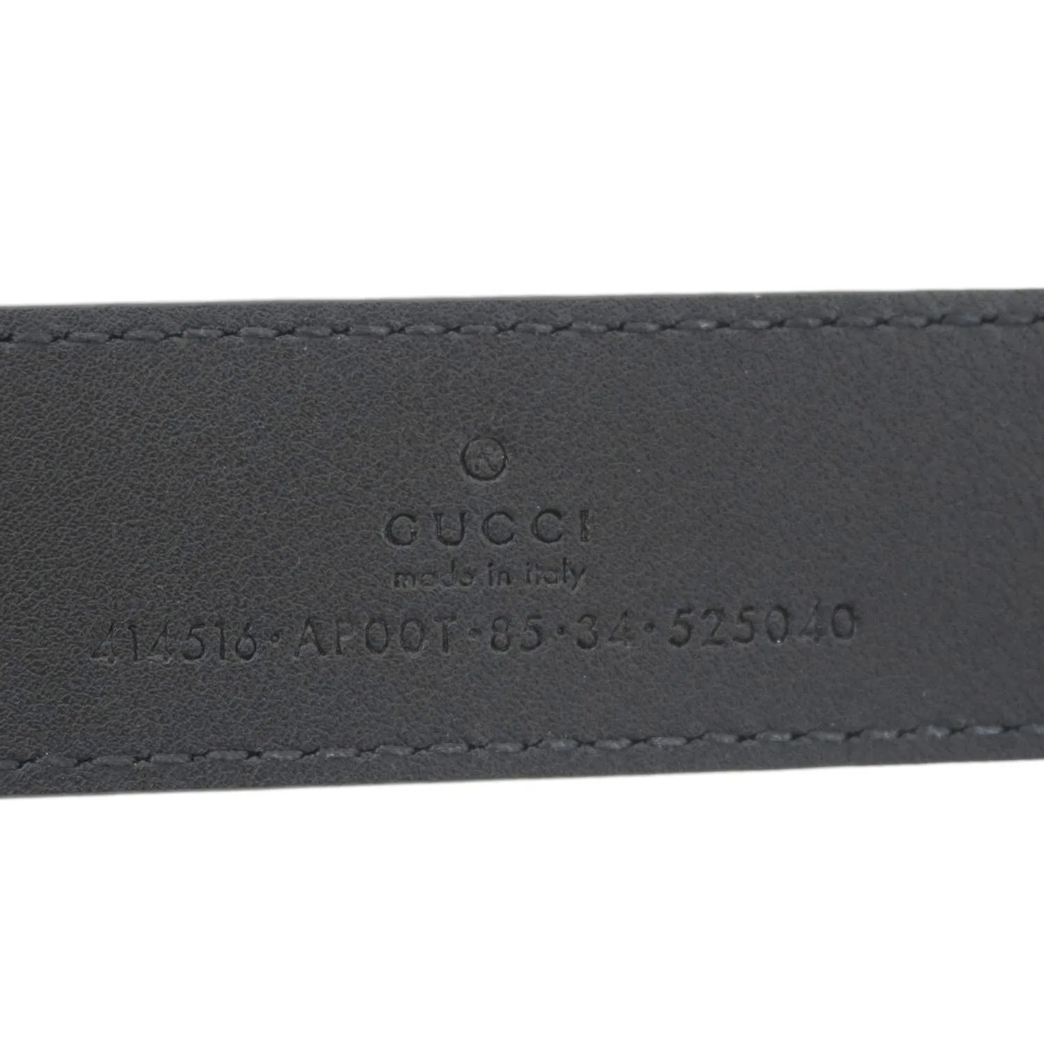 GUCCI GG Buckle Leather Belt Black 525040 Size 85/34