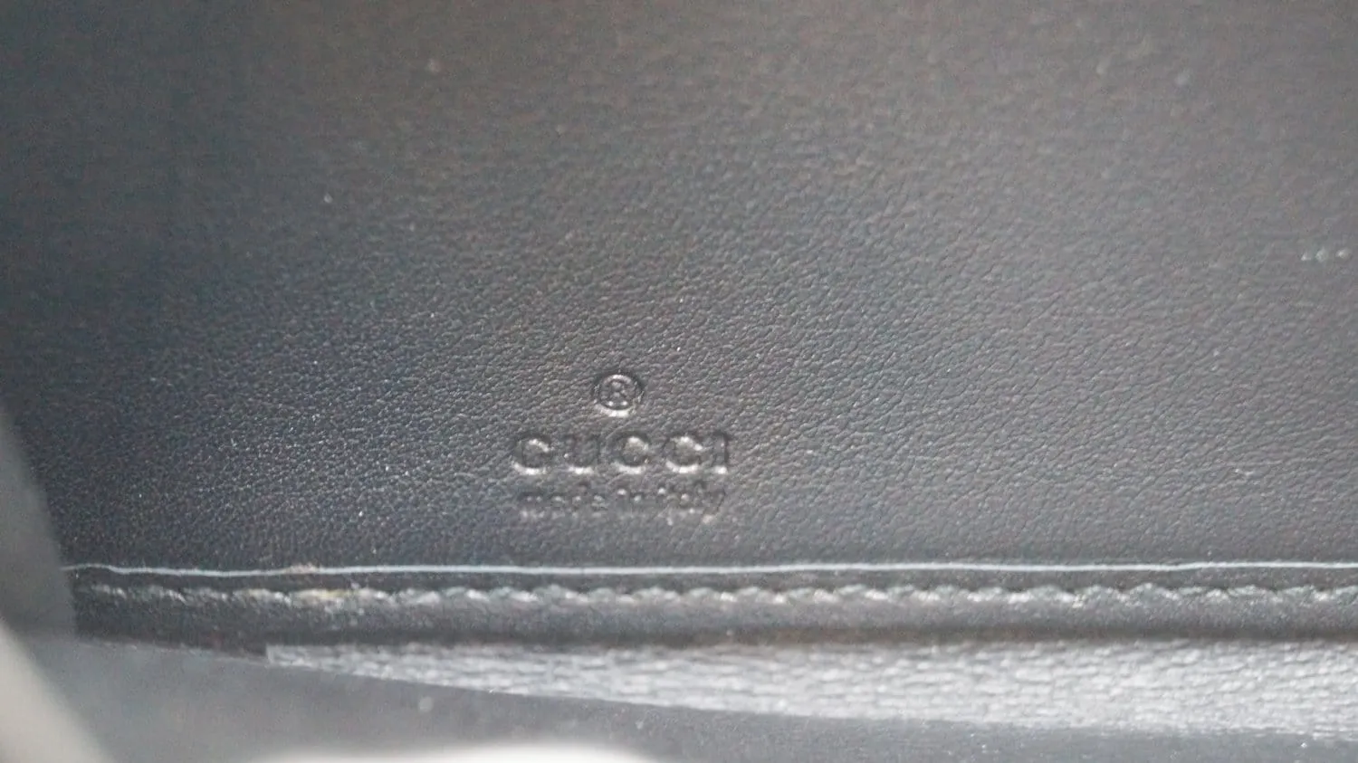 GUCCI GG Guccissima Leather Black Long Wallet