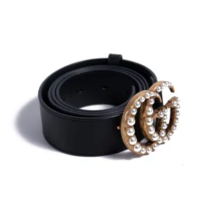 Gucci GG Marmont Pearl Leather Belt