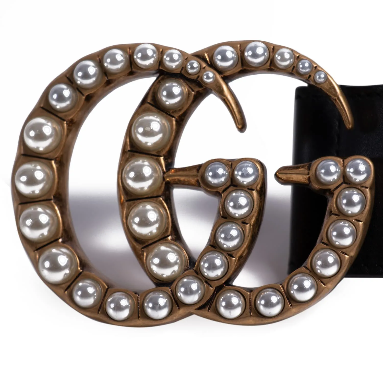 Gucci GG Marmont Pearl Leather Belt