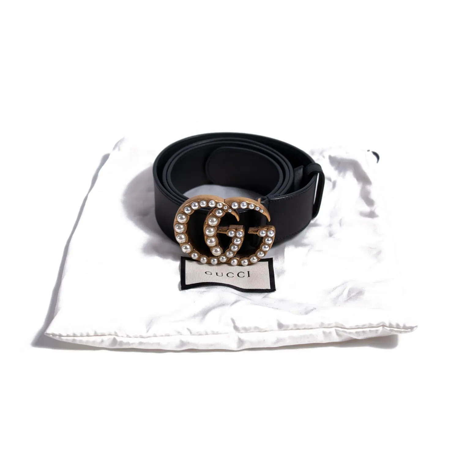 Gucci GG Marmont Pearl Leather Belt