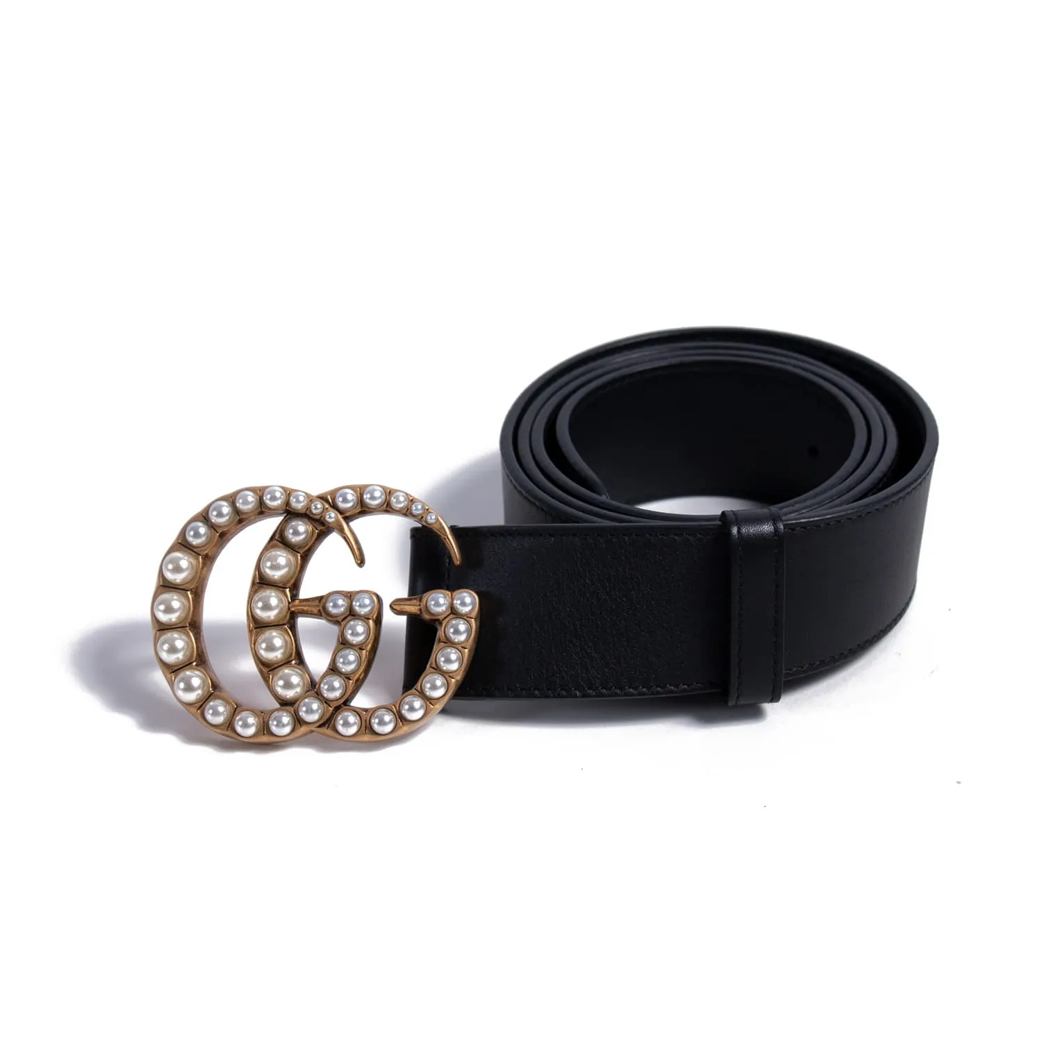 Gucci GG Marmont Pearl Leather Belt