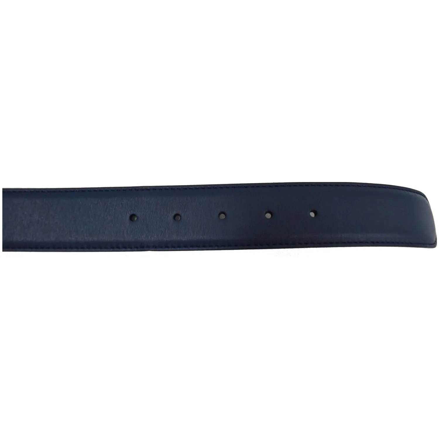 GUCCI GG Reversible Leather Belt Blue/Black 546386 Size 90.36