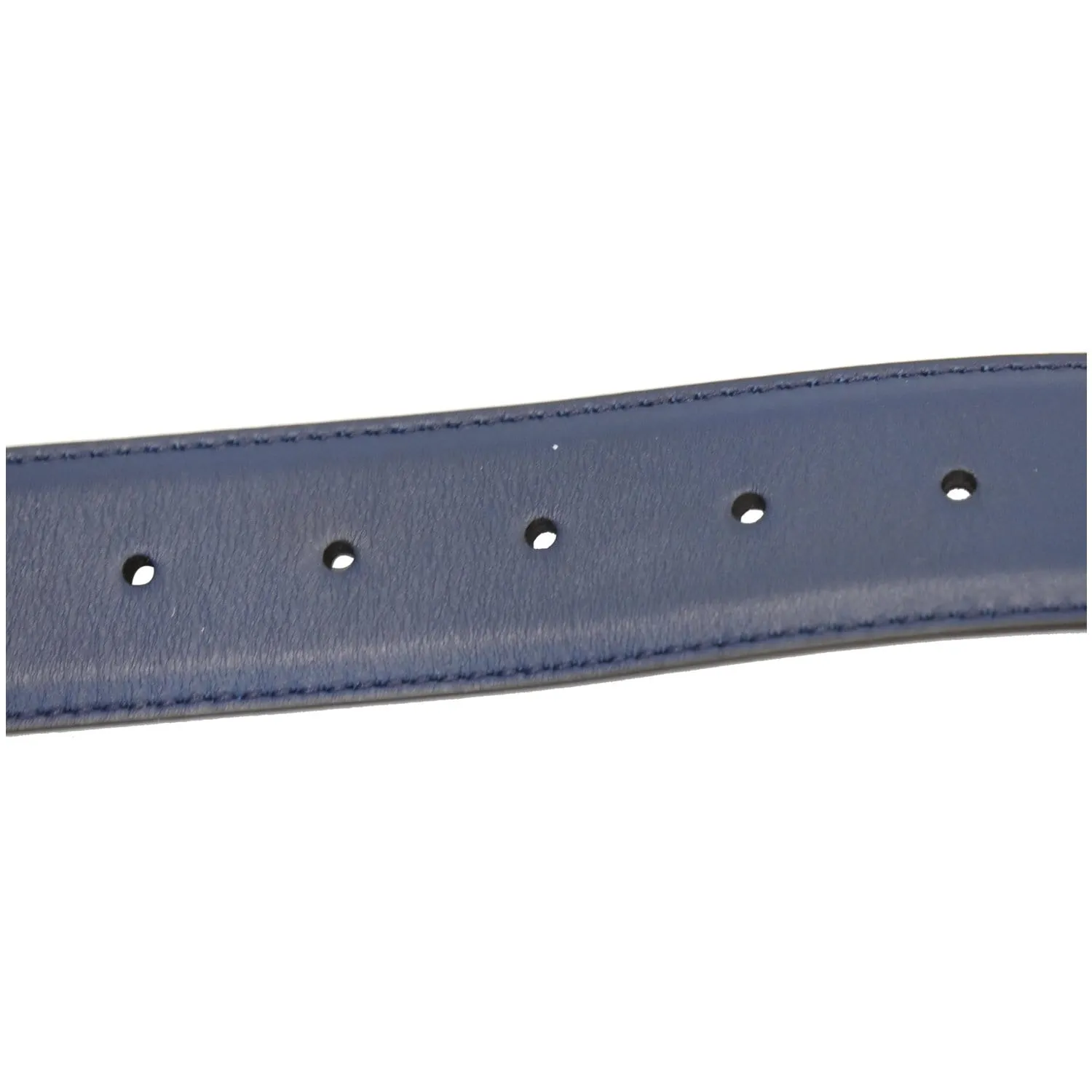 GUCCI Interlocking G Leather Belt Navy Blue Size 90/36 - 15% OFF