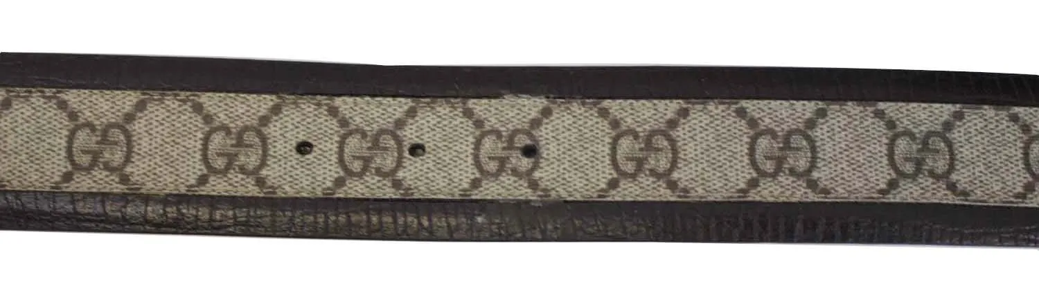 GUCCI Interlocking G Leather Monogram Belt 85/34