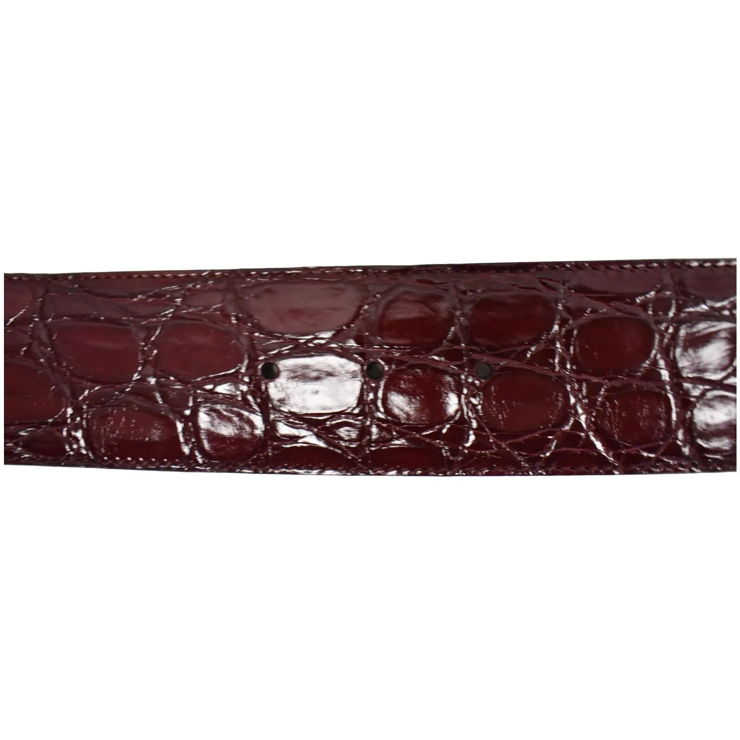GUCCI Lizard Double G Buckle Calfskin Leather Belt Bordeaux Size 80/32 563696 - 15% OFF