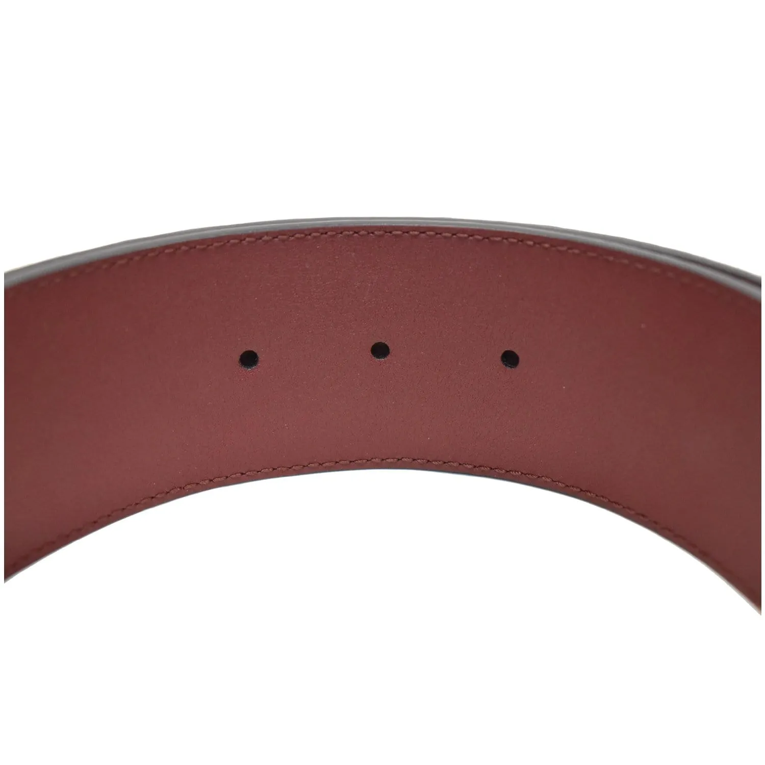 GUCCI Lizard Double G Buckle Calfskin Leather Belt Bordeaux Size 80/32 563696 - 15% OFF
