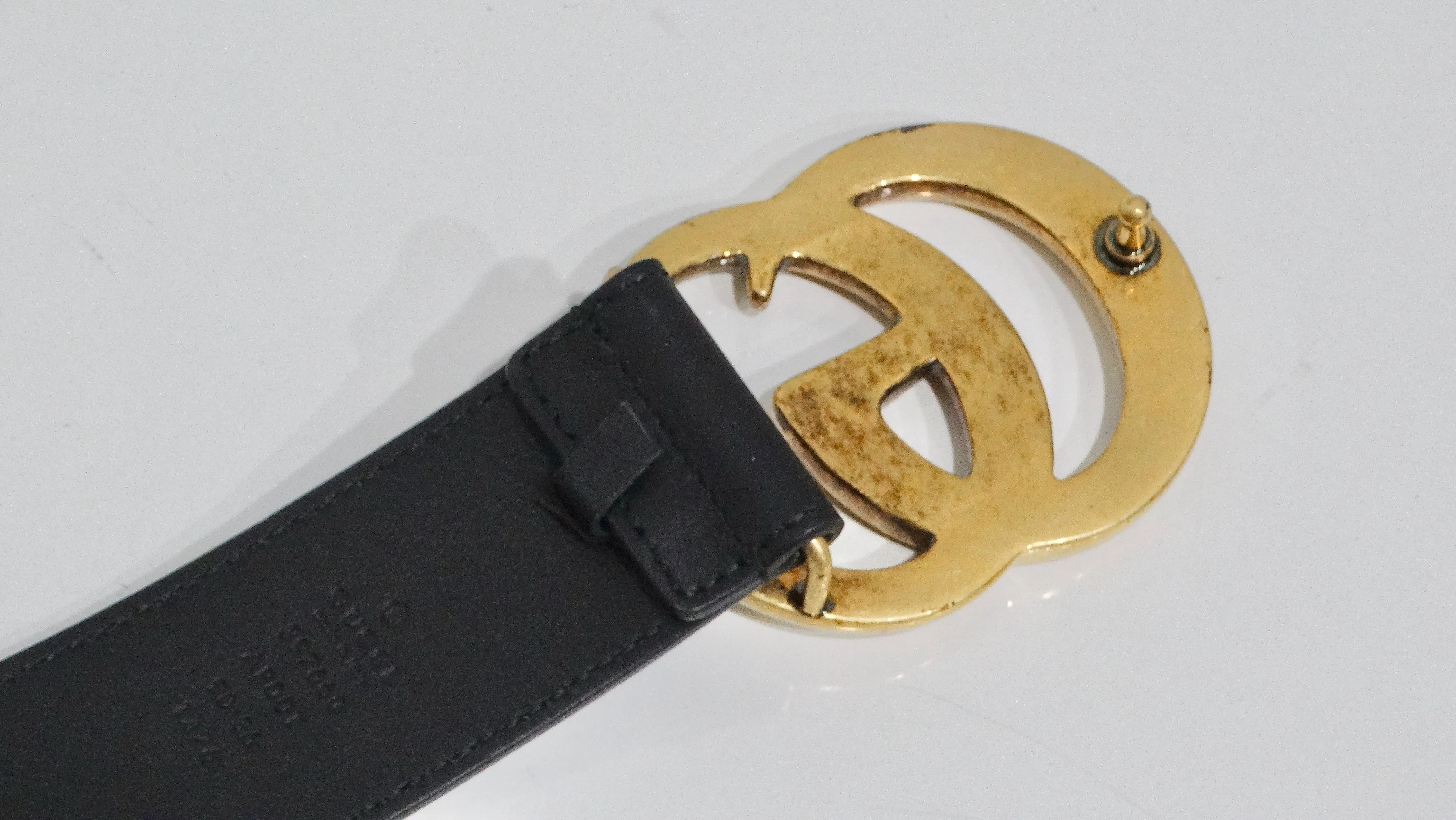 Gucci Marmont Black Leather Belt