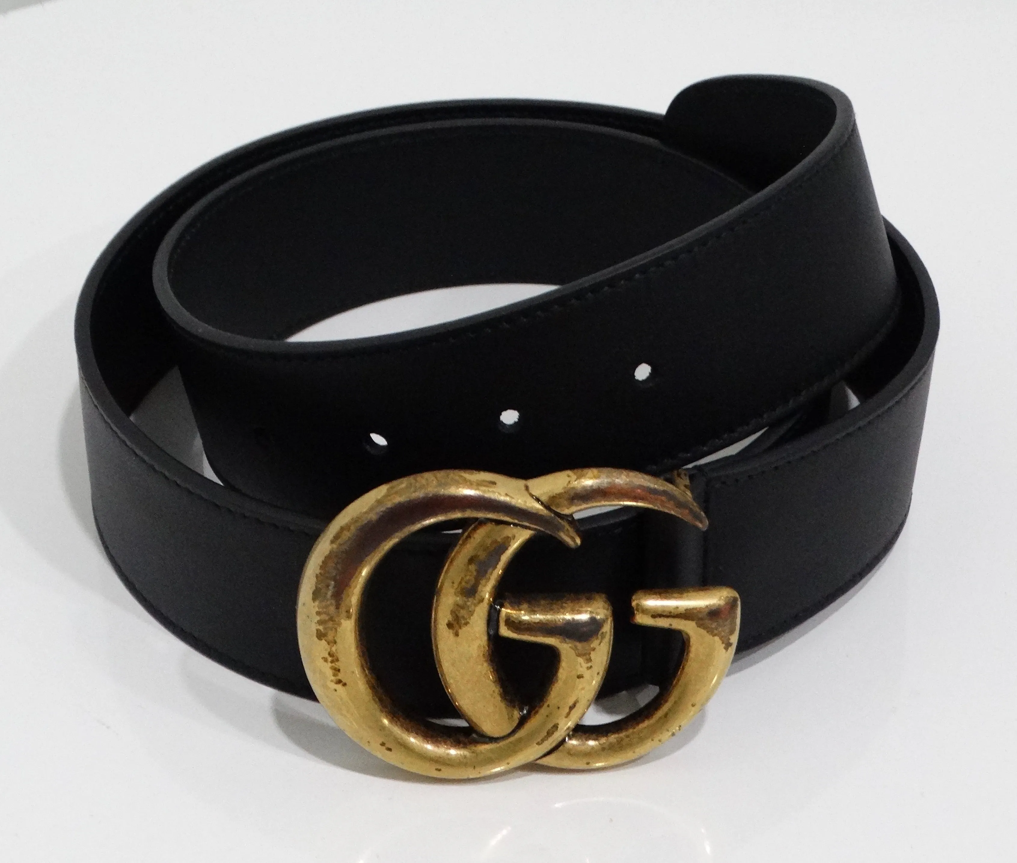 Gucci Marmont Black Leather Belt