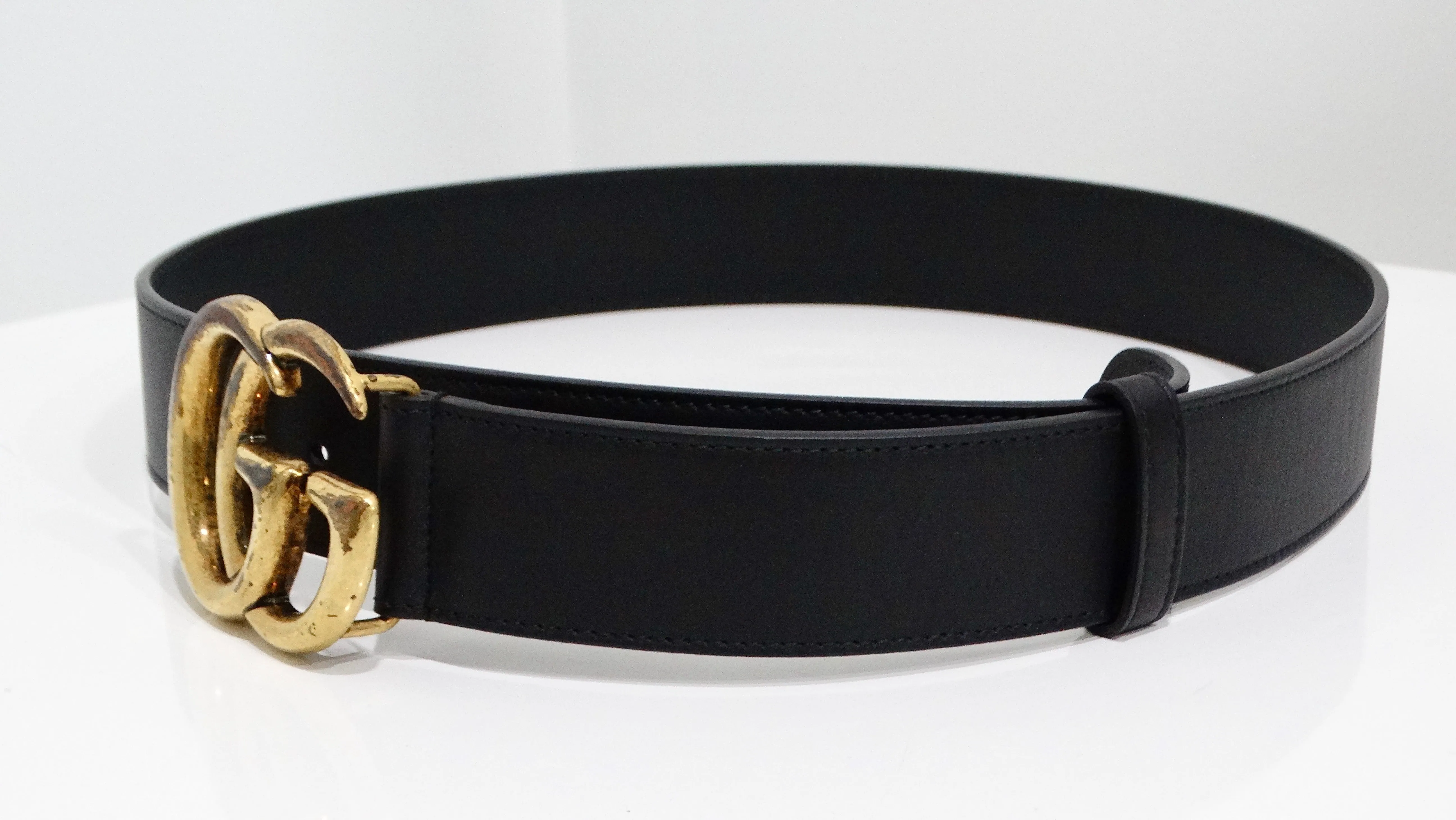 Gucci Marmont Black Leather Belt