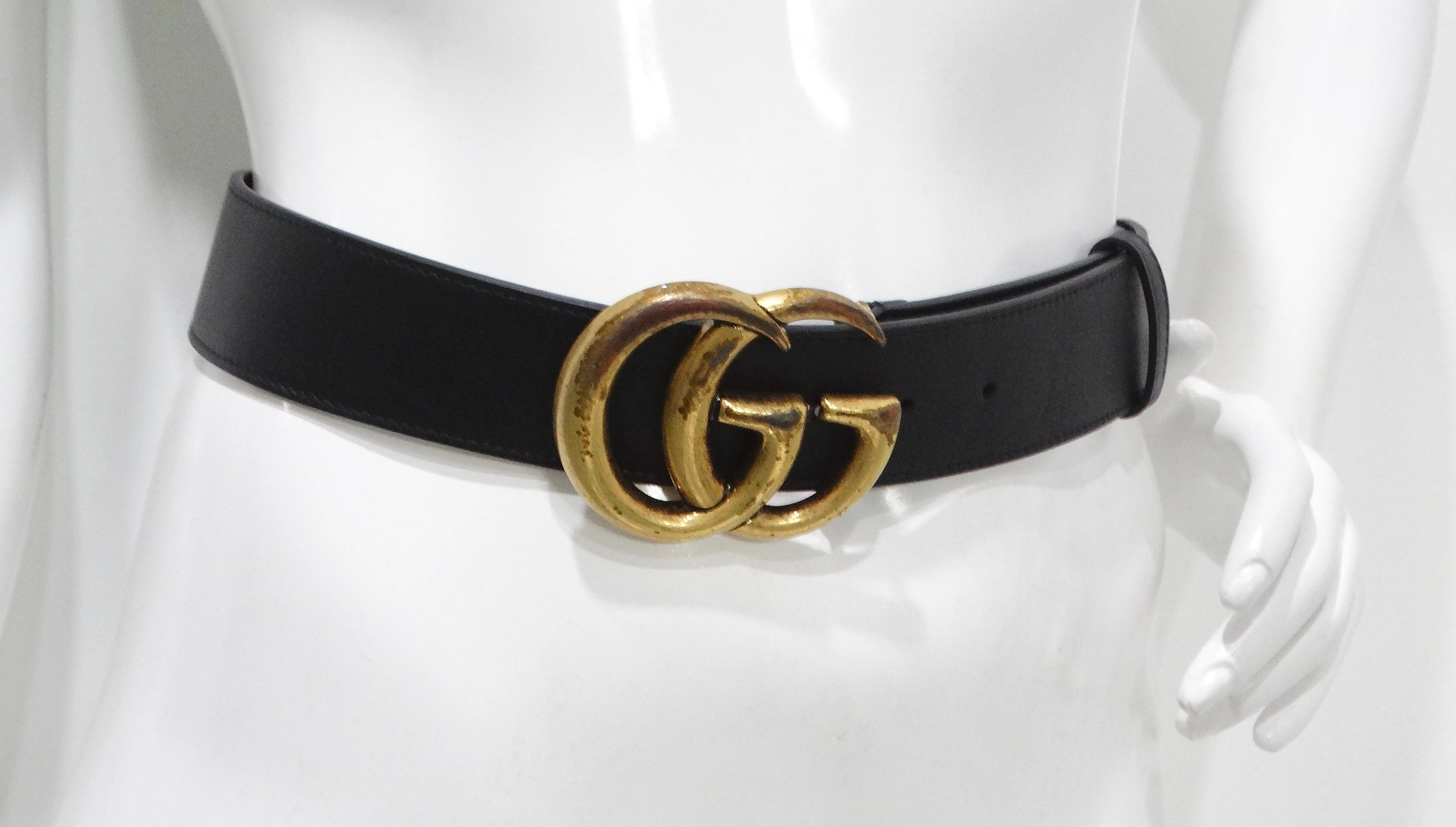 Gucci Marmont Black Leather Belt