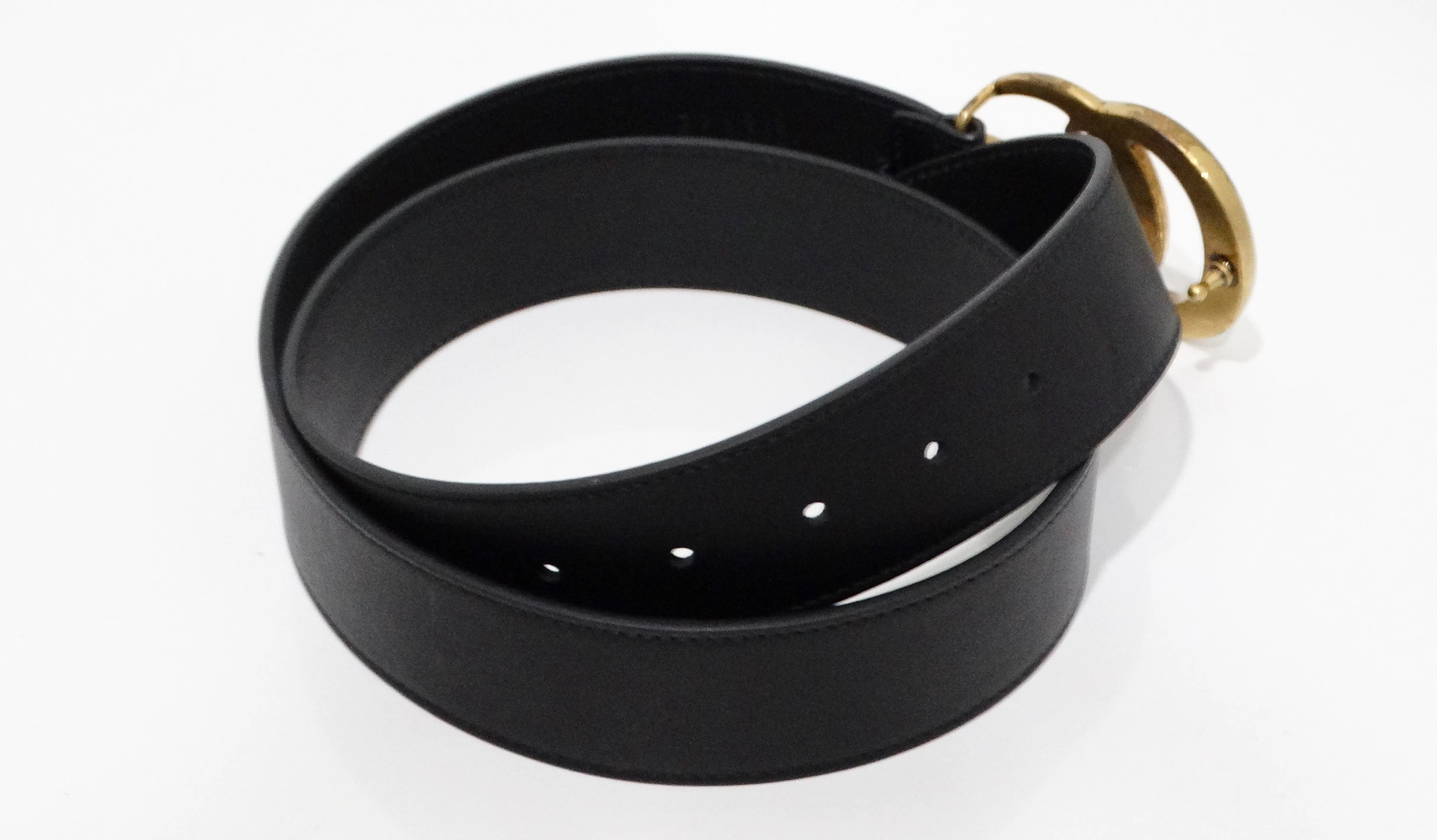 Gucci Marmont Black Leather Belt