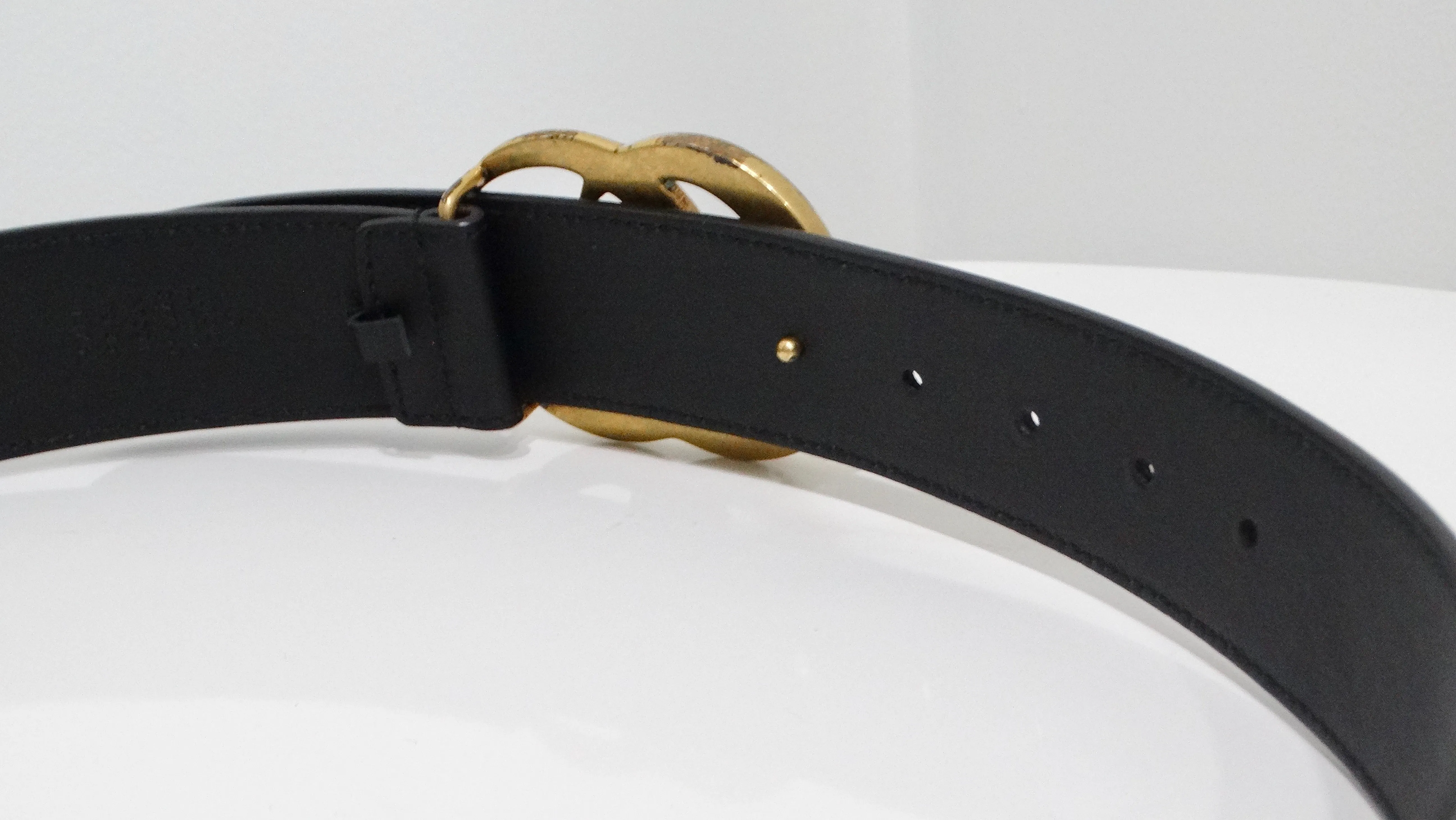 Gucci Marmont Black Leather Belt