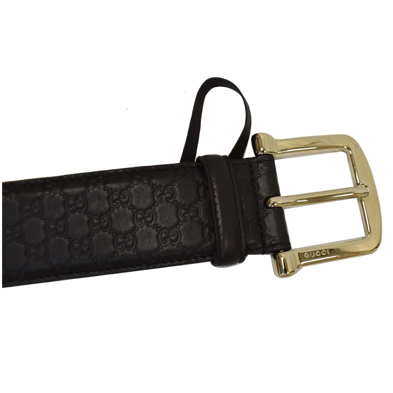 GUCCI Microguccissima Leather Belt Brown Size 100/44