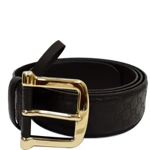 GUCCI Microguccissima Leather Belt Brown Size 100/44