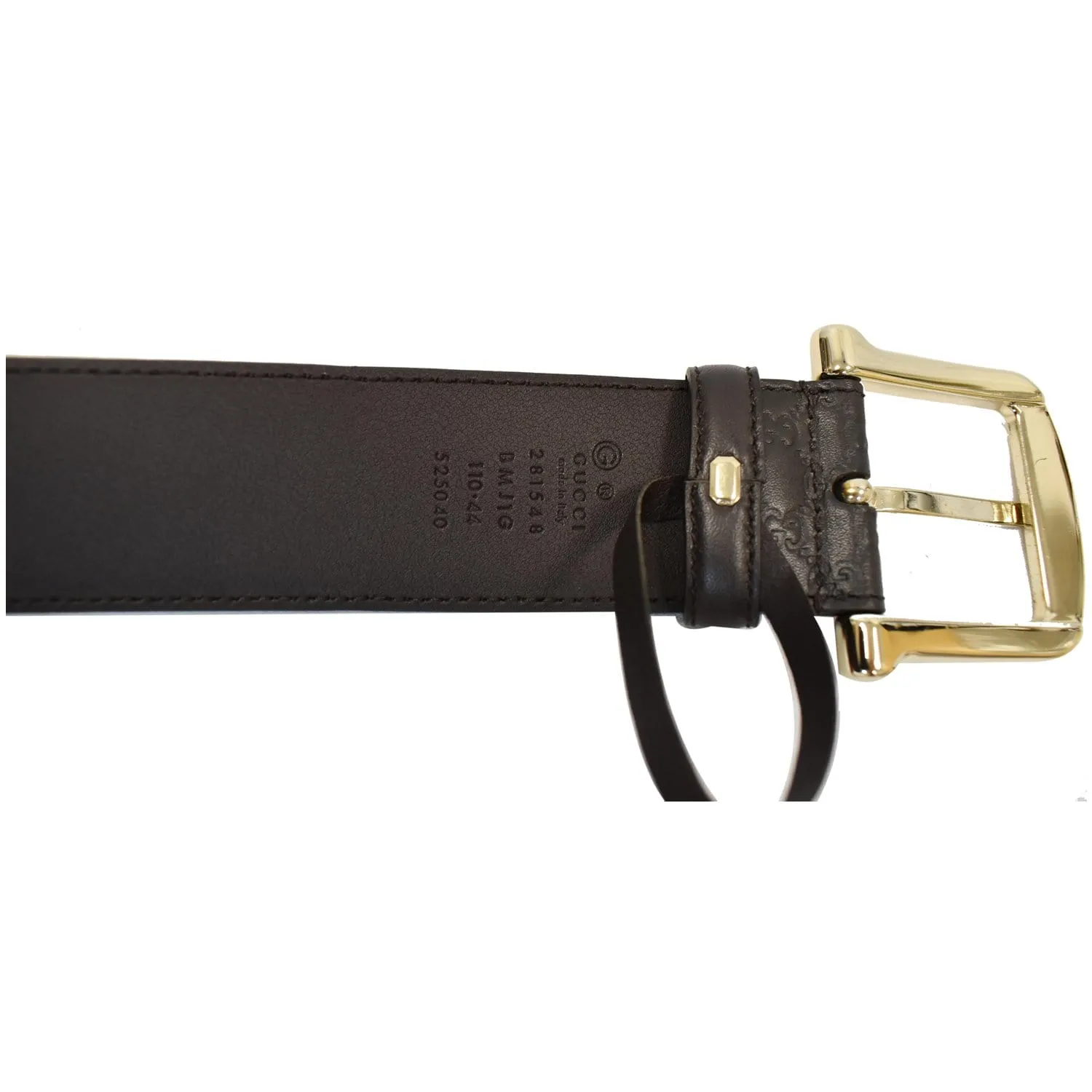 GUCCI Microguccissima Leather Belt Brown Size 100/44