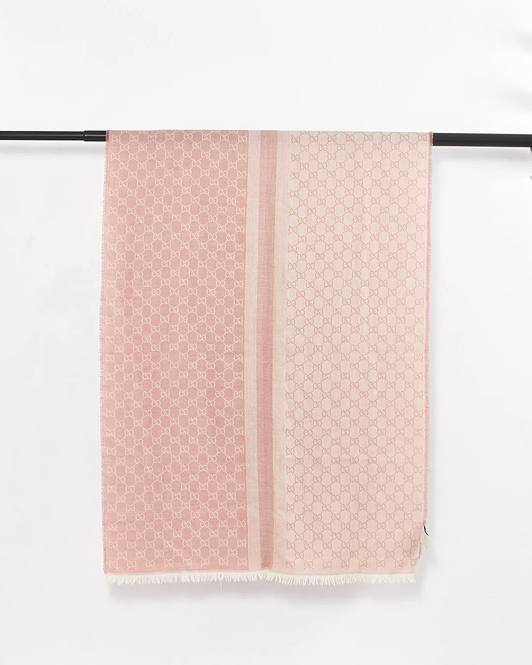 Gucci Pink GG Supreme Wool Scarf
