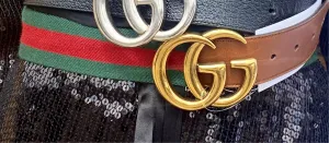 Gucci Web Belt with Double GG Buckle