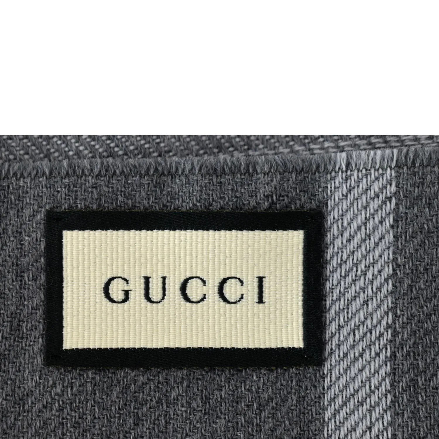 GUCCI Wool Scarf Light Grey