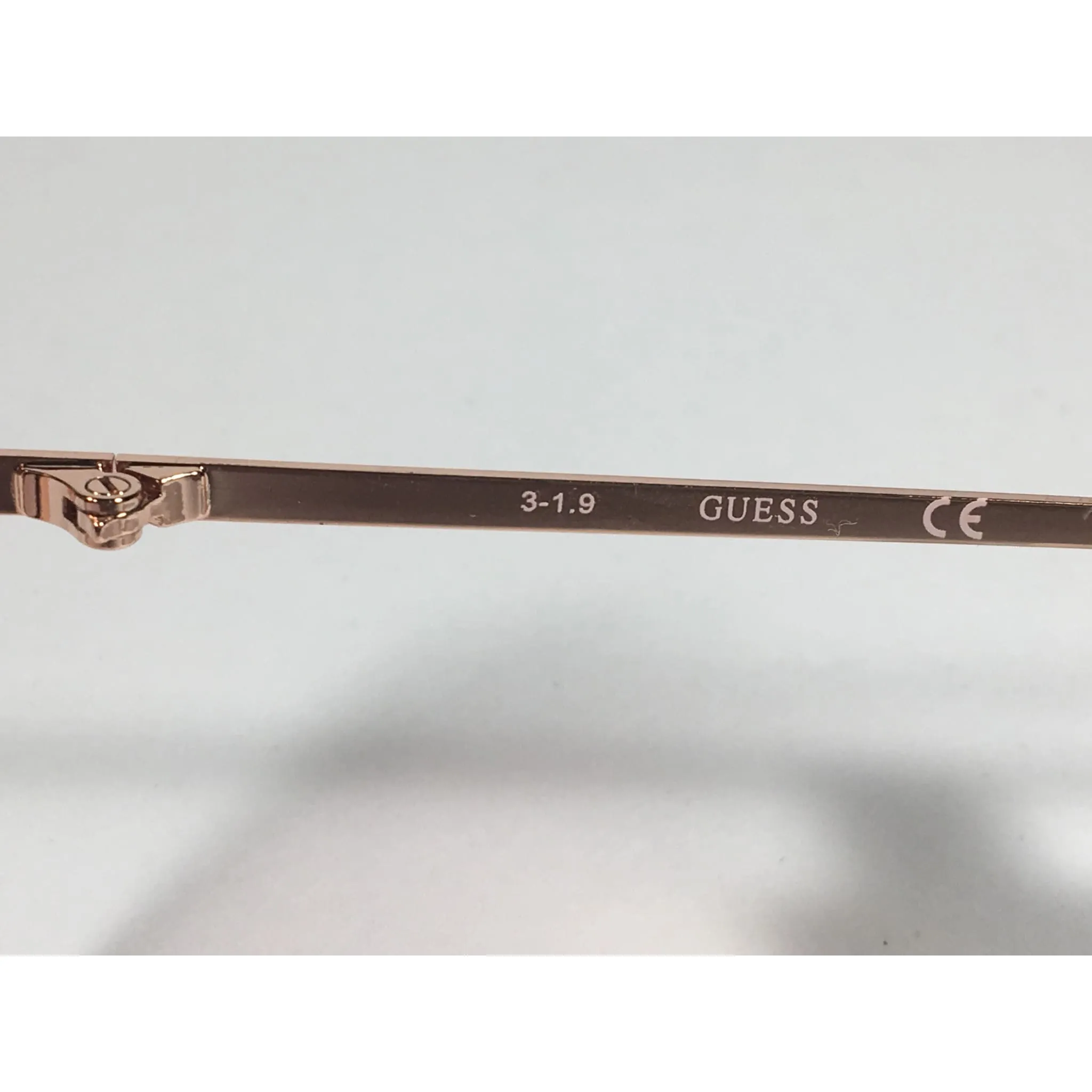Guess Round Pearl Sunglasses Rose Gold Metal Frame Pink Lens GF0355 28T