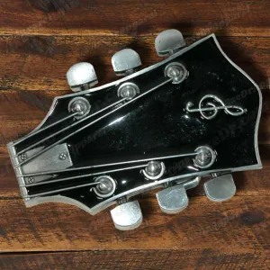 Guitar Belt Buckle Black / Guitar Headstock Belt Buckle