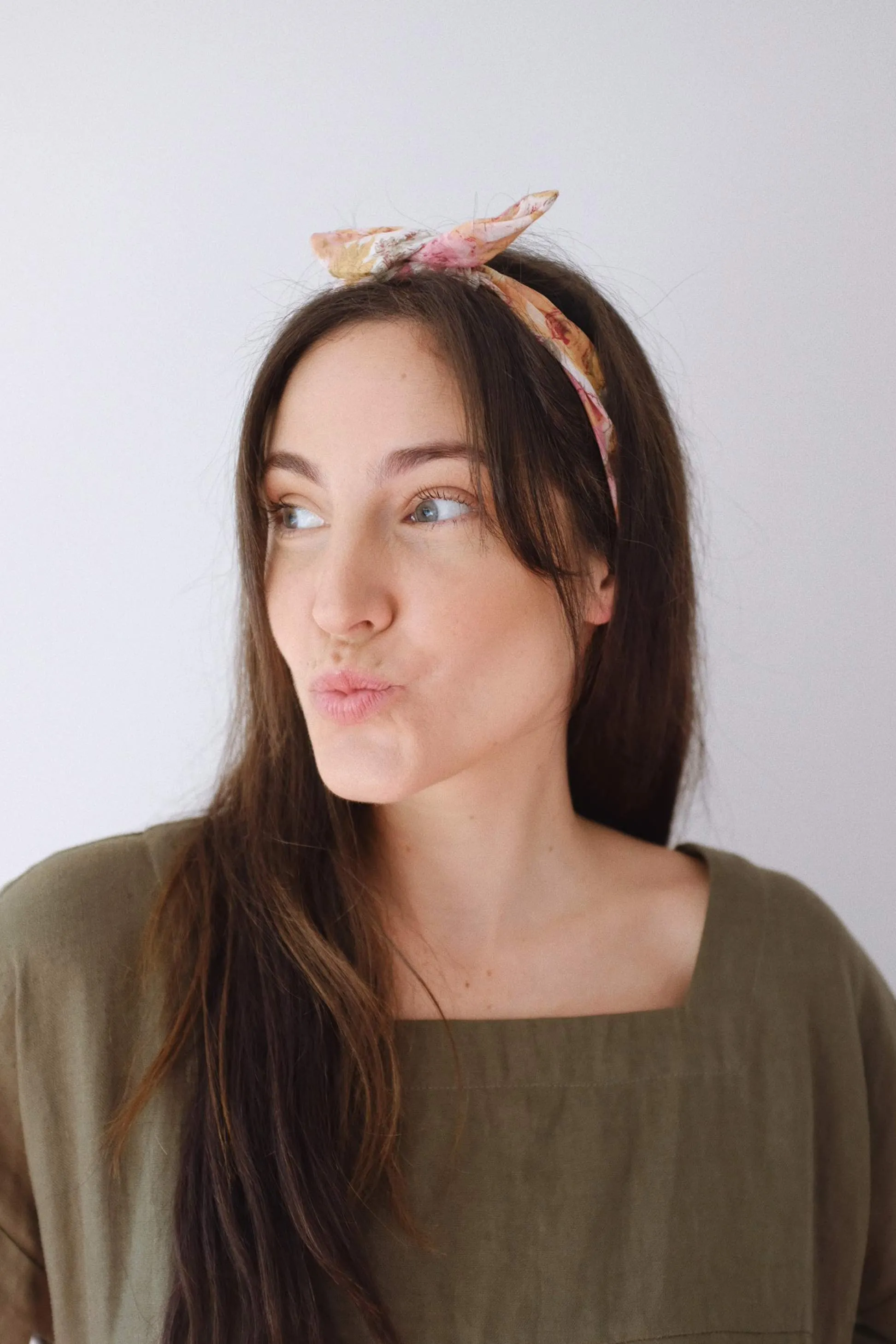 Hair Wrap in Peony